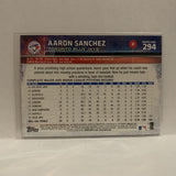 #294 Aaron Sanchez Future Stars Toronto Blue Jays 2015 Topps Series 1 Baseball Card I1
