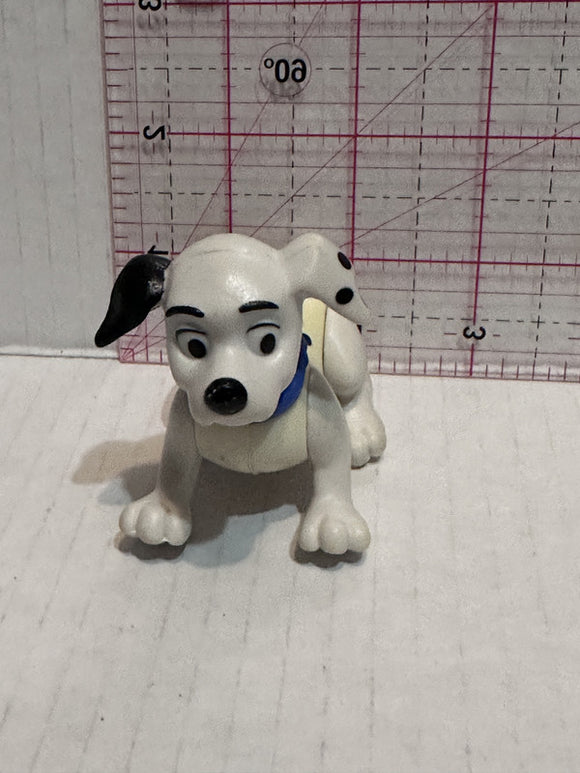 Puppy Playing with a Blue Collar 101 Dalmation Disney Mcdonalds Toy Character