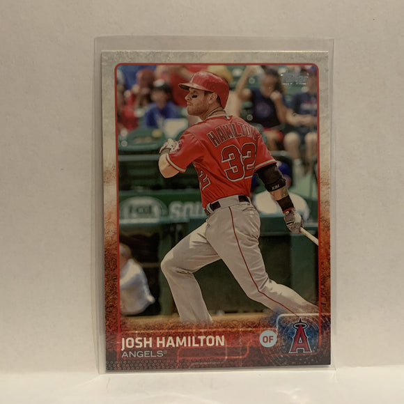 #321 Josh Hamilton Los Angeles Angels 2015 Topps Series 1 Baseball Card I1