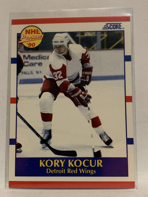 #384 Kory Kocur Rookie Detroit Red Wings 1990-91 Score Hockey Card  NHL