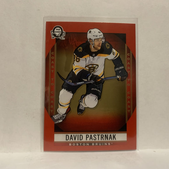 #3 David Pastrnak Red Boston Bruins2018-19 OPC Coast to Coast Hockey Card KC