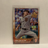 #138 Tim Lincecum San Francisco Giants 2015 Topps Series 1 Baseball Card I1