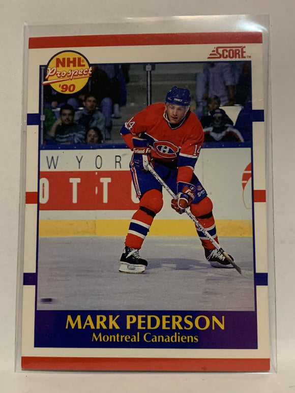 #387 Mark Pederson Montreal Canadiens 1990-91 Score Hockey Card  NHL