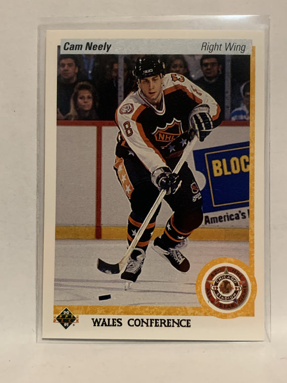 #493 Cam Neely Wales Conference 1990-91 Upper Deck Hockey Card  NHL
