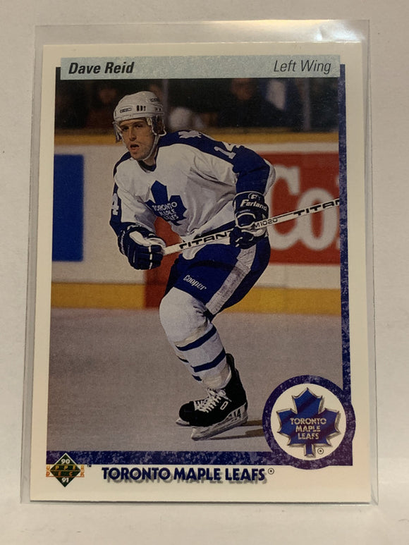 #364 Dave Reid Toronto Maple Leafs 1990-91 Upper Deck Hockey Card  NHL
