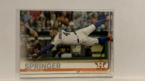 #323 George Springer Houston Astros 2019 Topps Series 1 Baseball Card