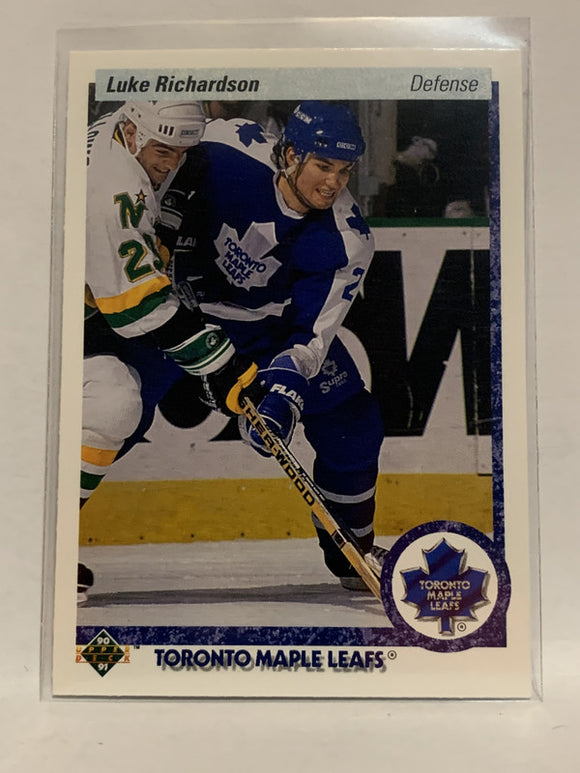 #362 Luke Richardson Toronto Maple Leafs 1990-91 Upper Deck Hockey Card  NHL