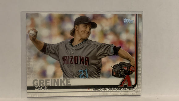 #222 Zack Greinke  Arizona Diamondbacks 2019 Topps Series 1 Baseball Card