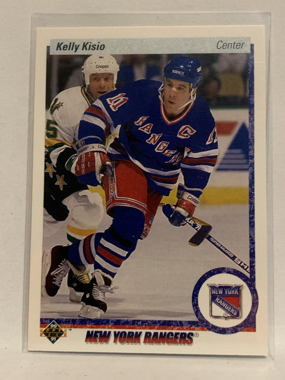 #296 Kelly Kisio New York Rangers 1990-91 Upper Deck Hockey Card  NHL