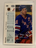 #296 Kelly Kisio New York Rangers 1990-91 Upper Deck Hockey Card  NHL