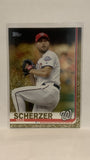 #344 Max Scherzer Gold 1253/2019 Washington Nationals 2019 Topps Series 1 Baseball Card