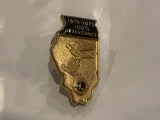 Lions Club 100% Attendance 1974 1975 Lapel Hat Pin BU