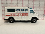 White American Ambulance Service 1988 Hot Wheels Diecast Car