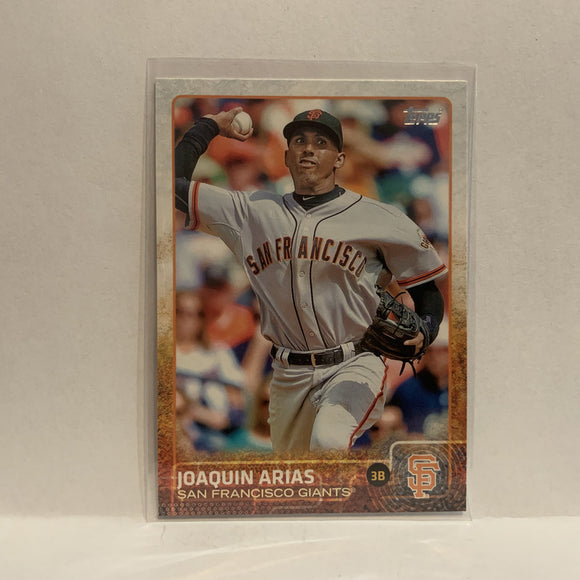 #299 Joaquin Arias San Francisco Giants 2015 Topps Series 1 Baseball Card I2