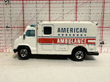 White American Ambulance Service 1988 Hot Wheels Diecast Car