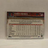 #63 Chris Owings Future Stars Arizona Diamondbacks 2015 Topps Series 1 Baseball Card I2