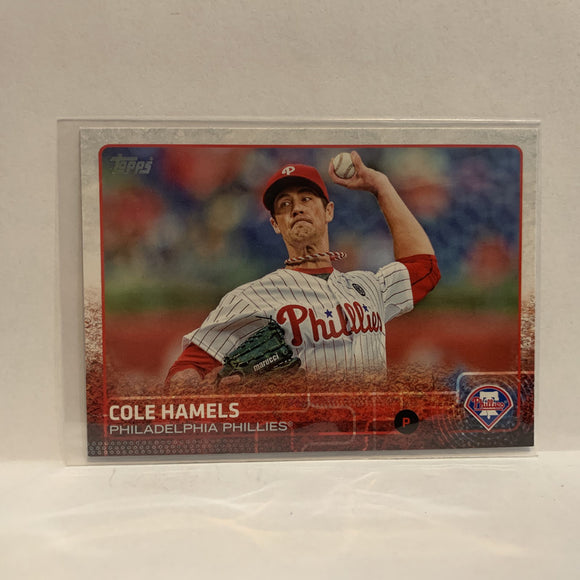 #10 Cole Hamels Philadelphia Phillies 2015 Topps Series 1 Baseball Card I2