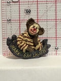 Make em Laugh Bear Clown Button Pinback