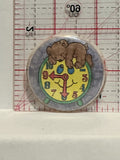 Teddy Bear on a Clock Button Pinback