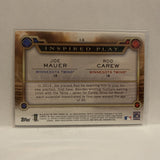 I-6 Joe Mauer Rod Carew Inspired Play 2015 Topps Series 1 Baseball Card I3