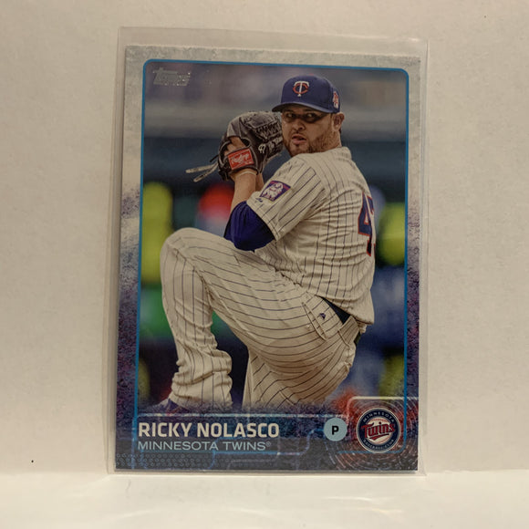 #185 Ricky Nolasco Minnesota Twins 2015 Topps Series 1 Baseball Card I3