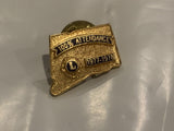100% Attendance Lions Club 1977 1978 Lapel Hat Pin BV