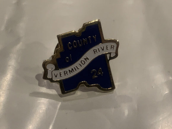 Vermilion River County #24 Lapel Hat Pin BV