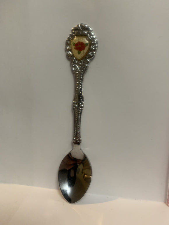 Alberta Wild Rose Flower Souvenir Spoon