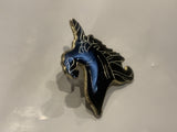 Black Unicorn Lapel Hat Pin EJ