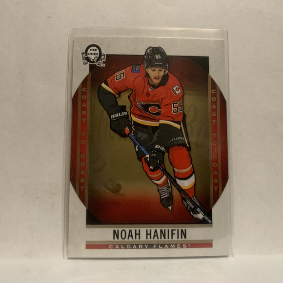 #29 Noah Hanifin Calgary Flames2018-19 OPC Coast to Coast Hockey Card KE