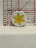 Yellow Flower Button Pinback