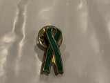 Green Ribbon Lapel Hat Pin BV