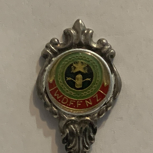 W.D.F.F. New Zealand Crest Emblem Collectable Souvenir Spoon AA