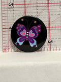 Purple Butterfly Button Pinback