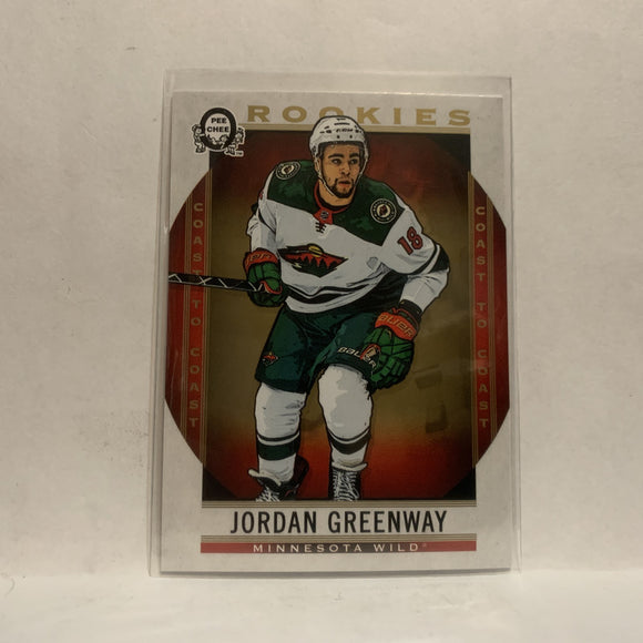 #173 Jordan Greenway Rookie Minnesota Wild2018-19 OPC Coast to Coast Hockey Card KE