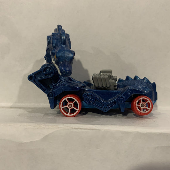Blue Rodzilla Moveable Head ©1987 Hot Wheels Diecast Car EJ