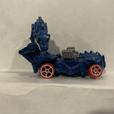 Blue Rodzilla Moveable Head ©1987 Hot Wheels Diecast Car EJ