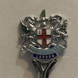 London England Coat of Arms Motto Collectable Souvenir Spoon AA