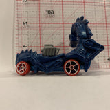 Blue Rodzilla Moveable Head ©1987 Hot Wheels Diecast Car EJ