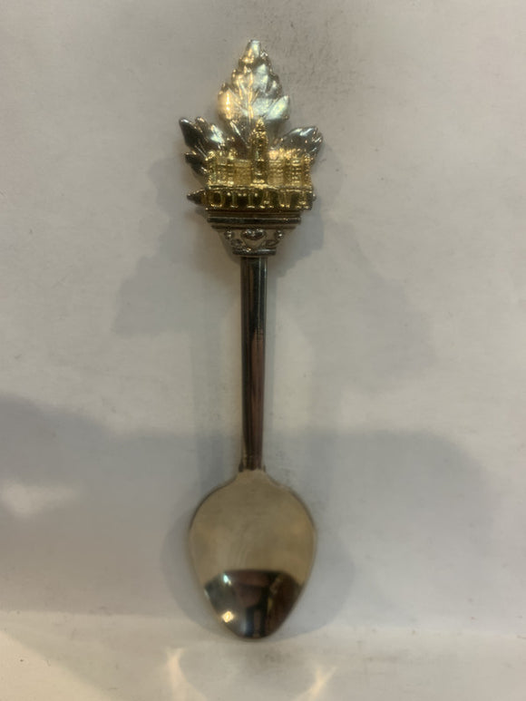Ottawa Parliament Ontario Maple Leaf Souvenir Spoon