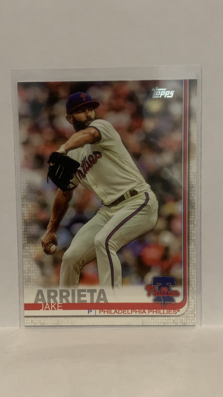 #144 Jake Arrieta Philadelphia Phillies 2019 Topps Series 1 Baseball Card