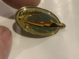 Columbia Space Shuttle Lapel Hat Pin BW