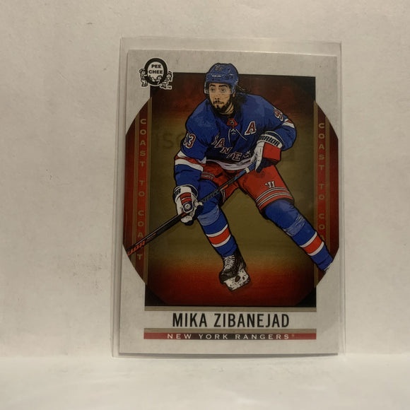 #93 Mika Zibanejad New York Rangers2018-19 OPC Coast to Coast Hockey Card KF
