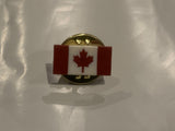 Canadian Flag Lapel Hat Pin BW