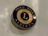 Swan Hills Lions Club Alberta Lapel Hat Pin BW