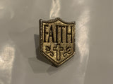 Faith Cross Lapel Hat Pin BW
