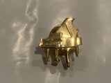 Grand Piano Lapel Hat Pin BW