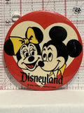Disneyland Mickey & Minnie Mouse Walt Disney Button Pinback