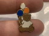 Teddy Bear Holding Balloons Lapel Hat Pin EK