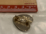 E.T. Touching Finger on a Heart Lapel Hat Pin BW